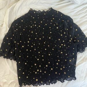 Black Starry Women's Top